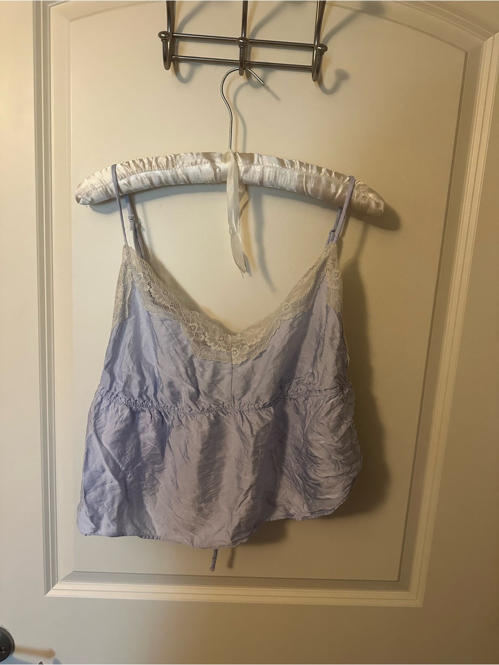 Aerie Lace Trim Lavender Camisole Tank Top with tie back